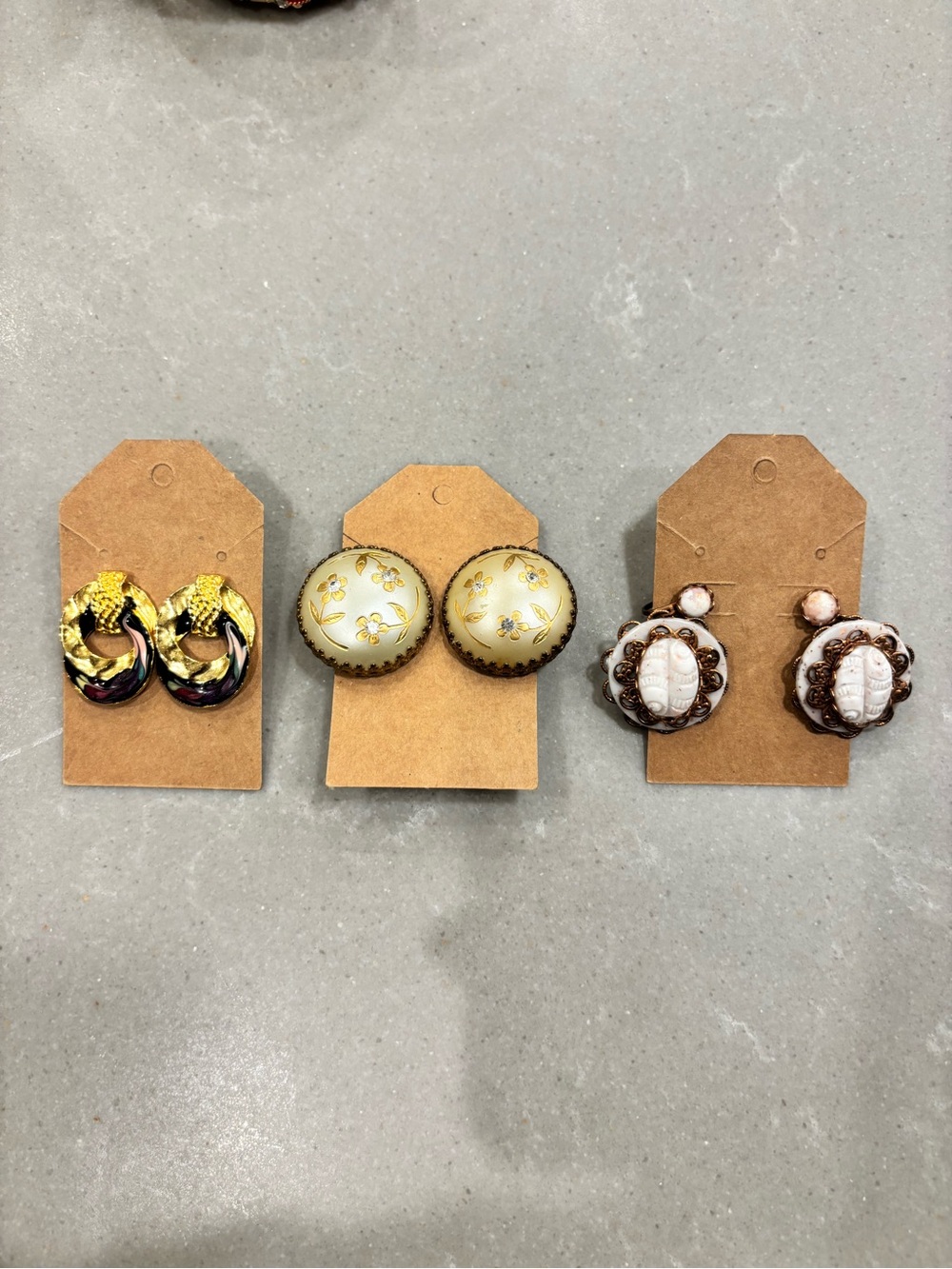 3 pairs of Assorted Clip on Earrings
